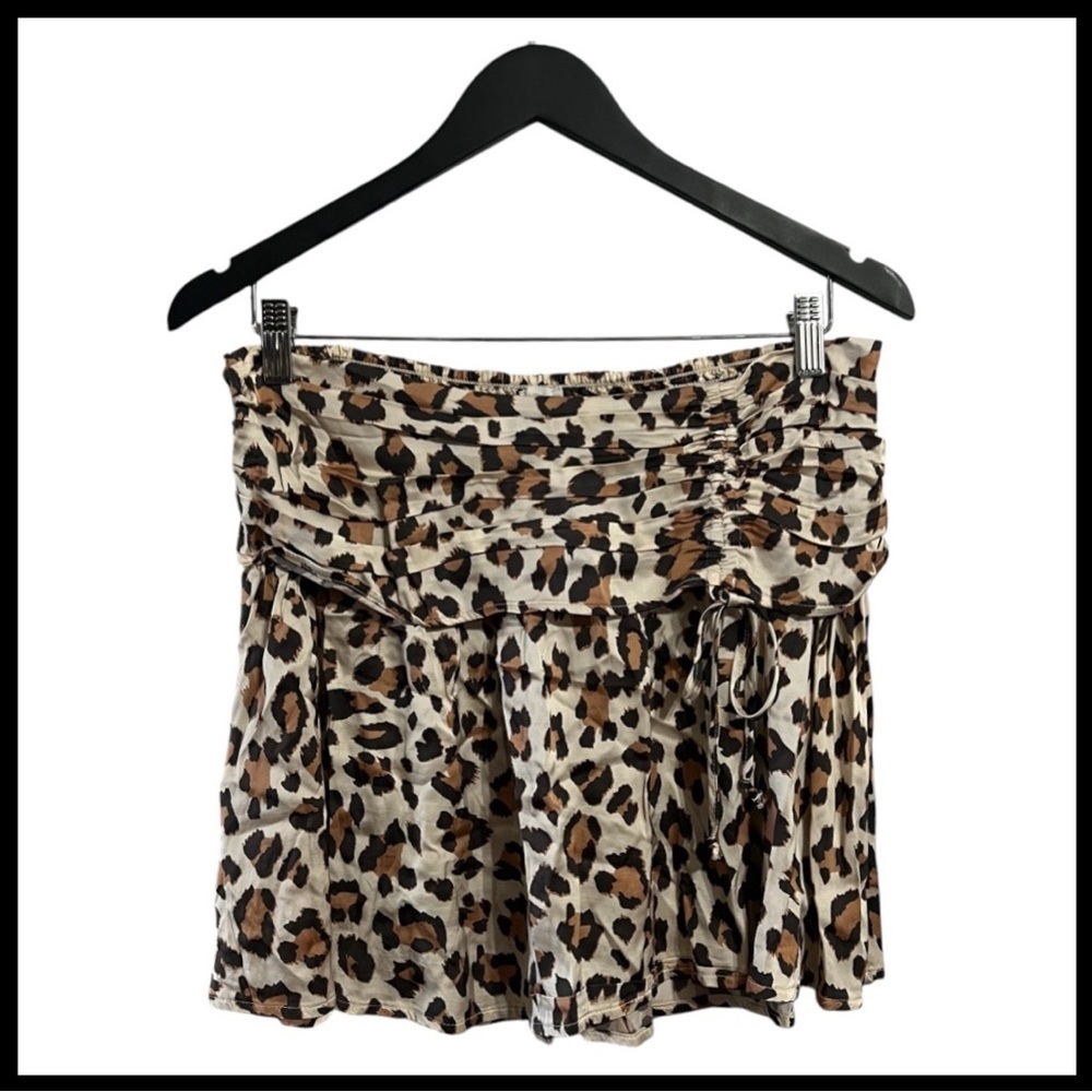 AERIE NWT Satin Animal Print Skirt